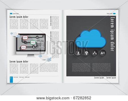 Design layout for magazine or brochure 