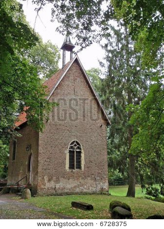 Brick stone chapel with bell