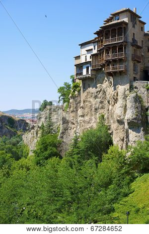 Buildings known as Casas Colgadas in Cuenca, Castilla La Mancha, Spain.