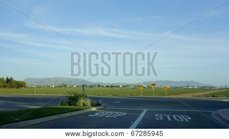 Roads thru Fields and Mountains, CA