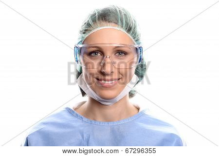 Young Nurse Or Doctor In Surgical Scrubs