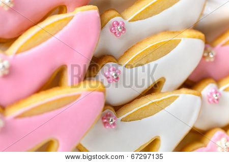 Pink and white cookies