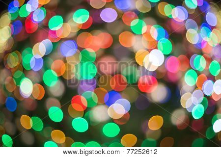 Multi Color Abstract  Bokeh Background Of Christmaslight