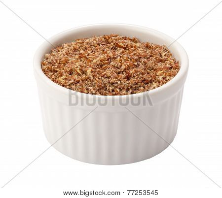 Flax Seed Meal In Ramekin