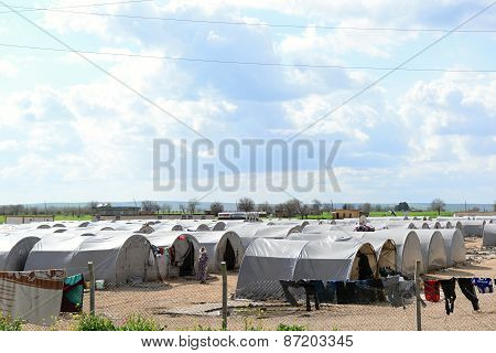People In Refugee Camp