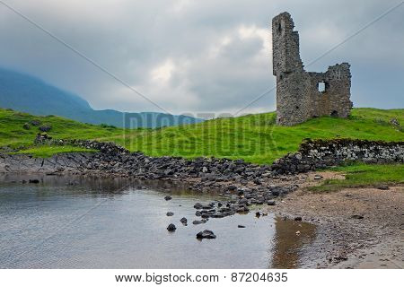 The ruin of Ardveck castle