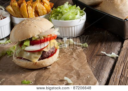 Cheeseburger With Fries.