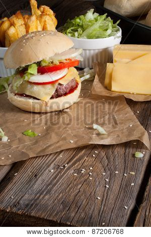 Cheeseburger With Fries.