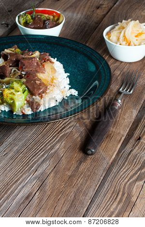 Spice Beef With Rice.