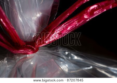 Red Plastic Bag Tie