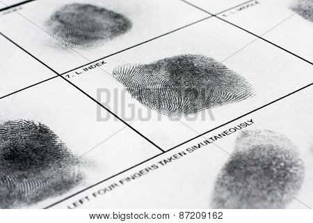 Real human fingerprint.