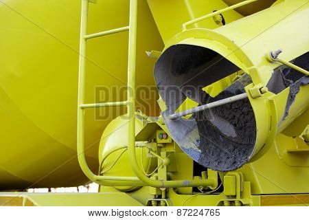 Yellow concrete mixer