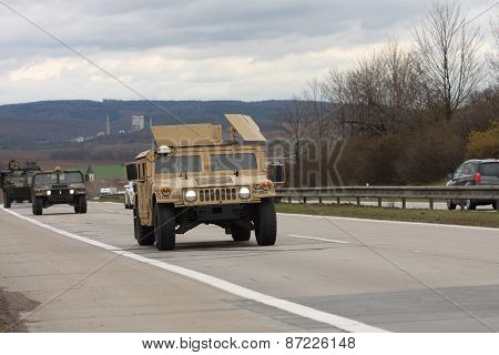 Dragoon Ride - US Army Convoy Drives Through Czech Republic