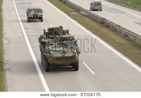 Dragoon Ride - US Army Convoy Drives Through Czech Republic