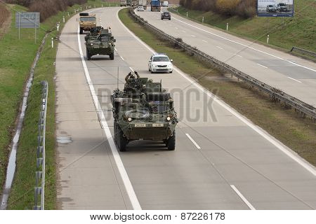 Dragoon Ride - US Army Convoy Drives Through Czech Republic