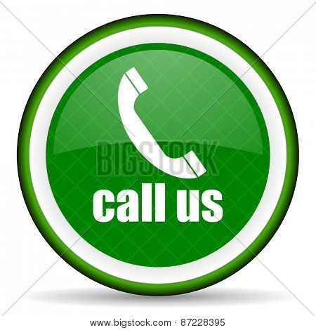 call us green icon phone sign 
