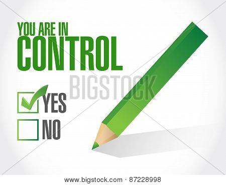 You Are In Control Approval Concept