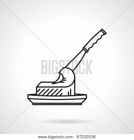 Butter black line vector icon