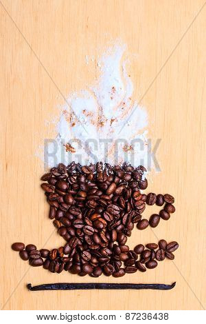 Coffee Cup Made From Roasted Beans