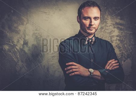 Sharp dressed fashionist wearing bow tie