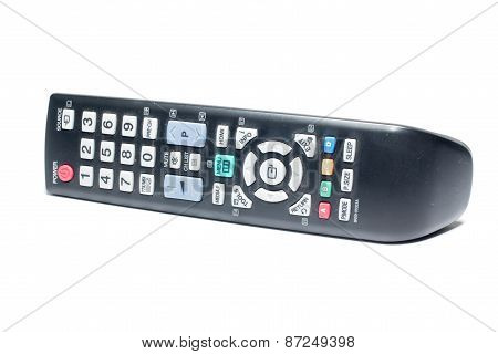 Black remote control for TV