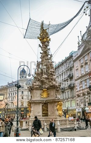 Plague Column In Vienna, Austria