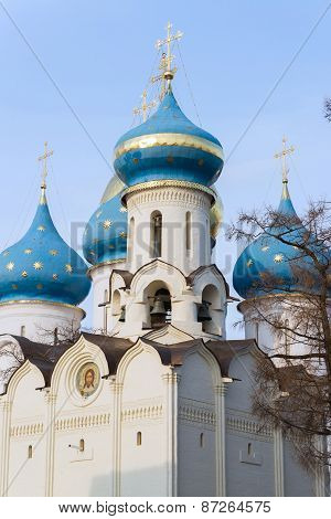 The Great Trinity Monastery In Sergiyev Posad Near Moscow. Golden Ring Of Russia