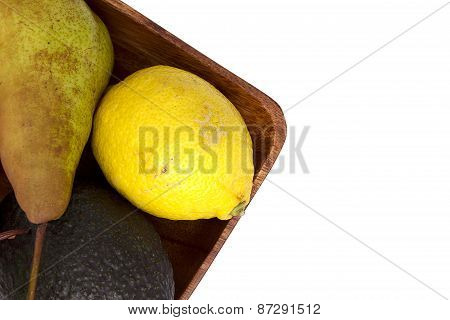 Lemon With Avocado And Pear