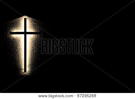 Illuminated Cross Background