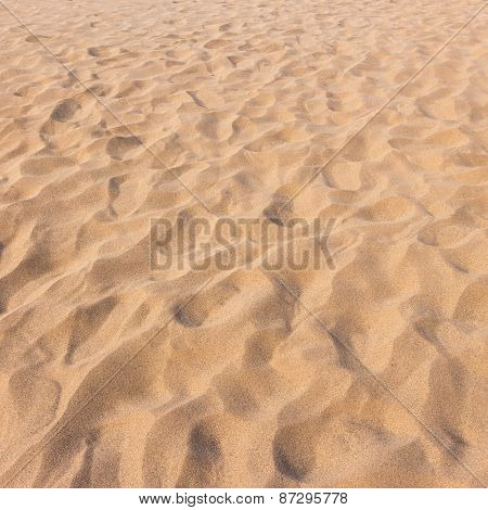 Footmarks On Sand And Sand Texture And Background