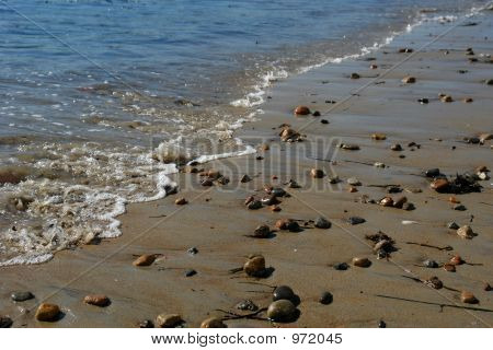 ก้อนกรวดที่รอที่ฝั่ง