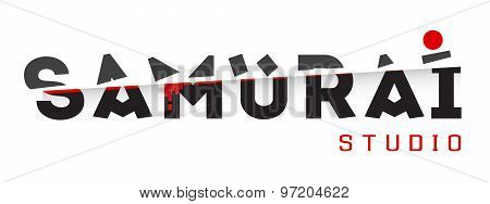 Logo template, vector, samurai, good for sushi bar, cafe or creative studio