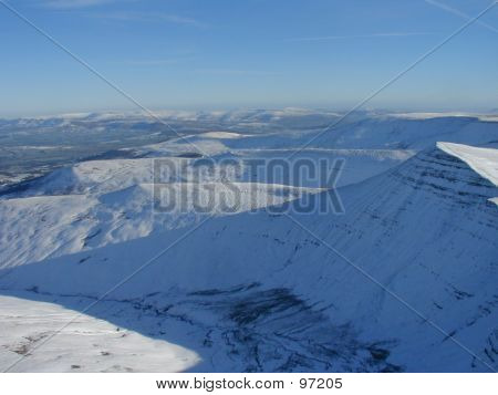 Snow On The Brecon Beacons