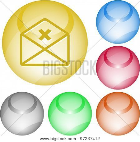 mail cancel. Vector interface element.
