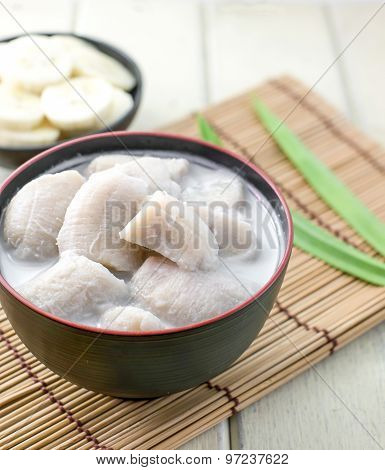 Banana Cooked In Coconut Milk, Kluay Buat Chi
