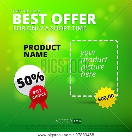 Vector sale background. Best offer.