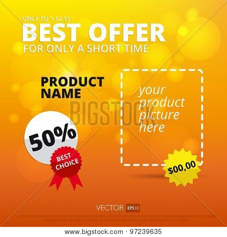 Vector sale background. Best offer.
