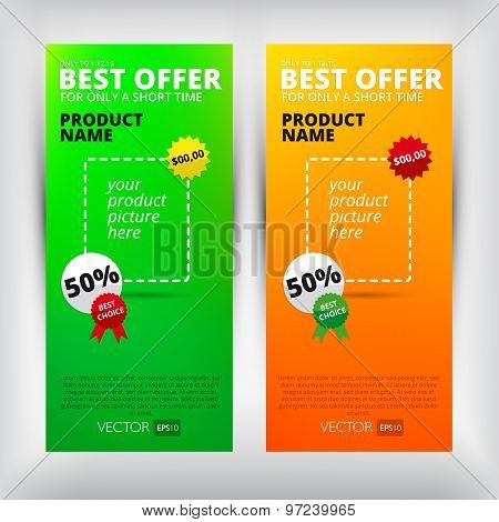 Vector sale backgrounds. Banners set.