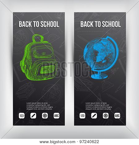 Hand drawn Illustration. Back to School.