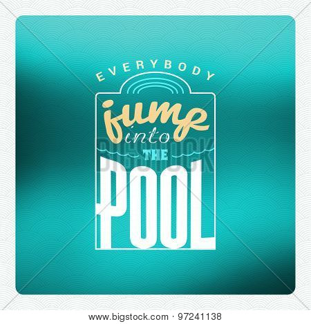 Vintage Hipster Summer Holidays Label Or Badge. Vector Design Element On Coloful Summer Background