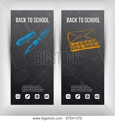 Hand drawn Illustration. Back to School.
