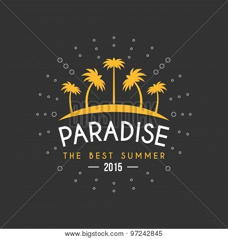 Retro Summer Holidays Vintage Label. Vector Design Elements