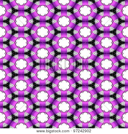 Seamless Futuristic Abstract Black, Violet And Silver Chrome Metallic Balls Densely Packed In Geomet