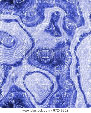Anchor Decorated Texture Or Background In Violet
