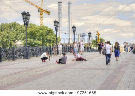 Moscow. On The Patriarshy Bridge
