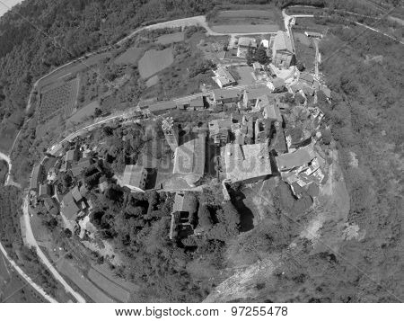 Aerial view on small village ZavrÃ?ÃÂ¡je in Istria, Croatia.