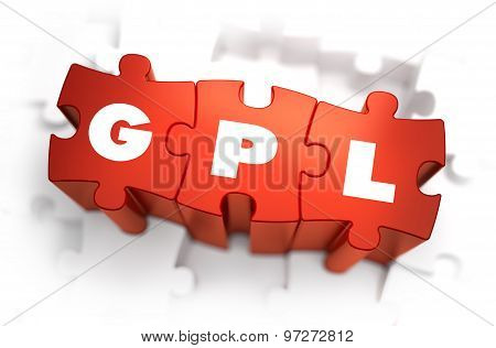 GPL - Text on Red Puzzles.