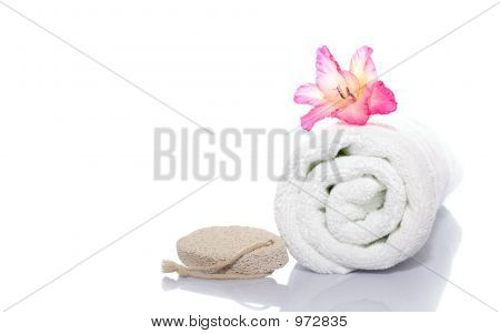 ผ้าขนหนู Gladiola และภูเขาไฟ