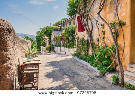 Beautiful Street In Athens, Greece