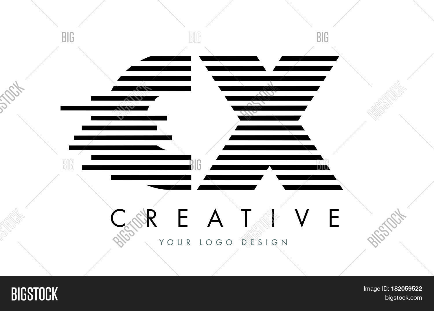 Cx C X Zebra Letter Vector & Photo (Free Trial) | Bigstock